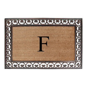 Rubber And Coir Classic Paisley Border Extra Large Double Doormat
