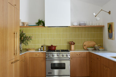 Example of a minimalist kitchen design in Los Angeles