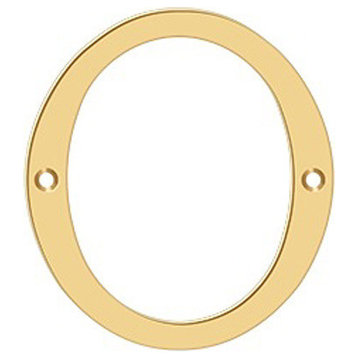 RN6-0 6" Numbers, Solid Brass, Lifetime Brass