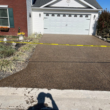 New Driveway with exposed Aggregate
