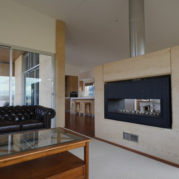 Living room fireplace