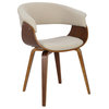 The Antonia Accent Chair, Cream, Fabric and Wood