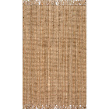 Nuloom Hand Woven Maui Chunky Loop Rug, Natural 6'x9'