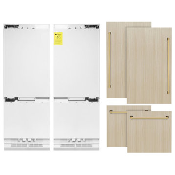 ZLINE 48" Built-in Refrigerator With a Gold Handle, RBIVZ-60-G