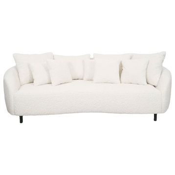 White Faux Sheep Oval Sofa