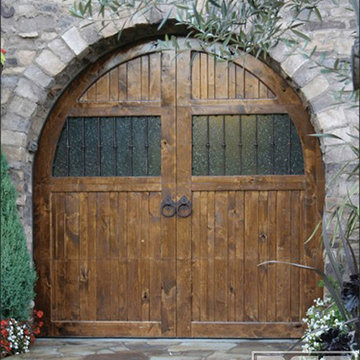 Tuscan Garage Door 10 | European Design With Iron Hardware & Antique Glass!