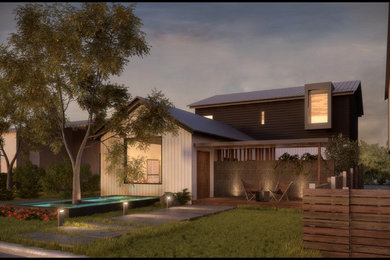Contemporary exterior home idea in Austin