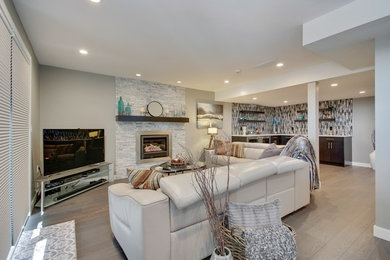 Living room photo in Calgary