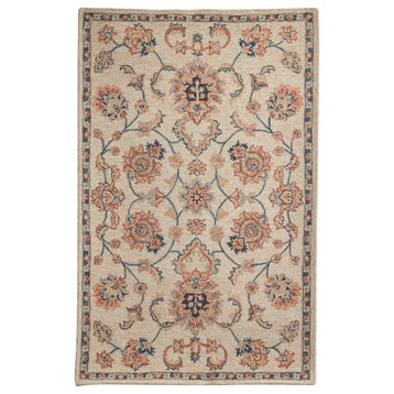 Multi Colored Wool Traditional Hand Hooked Rug 561359