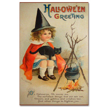 "Halloween Cauldron" by Vintage Apple Collection, Canvas Art