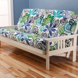 Monterey Antique White Futon Frame with Futon Mattress in Bali - Futon Frames