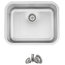 23"L x 18"W Stainless Steel Single Basin Dual mount Kitchen Sink with Strainer
