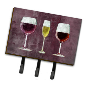 Good Friends Good Wine Good Times Leash Key Holder Large Contemporary Wall Hooks By The Store