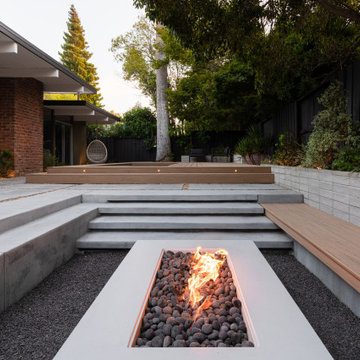 San Jose Eichler Sunken Fire Pit and Container Pool