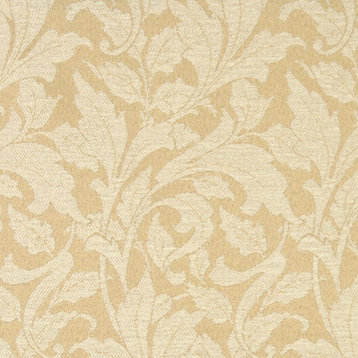 Beige And Ivory Leaves Outdoor Indoor Marine Upholstery Fabric By The Yard