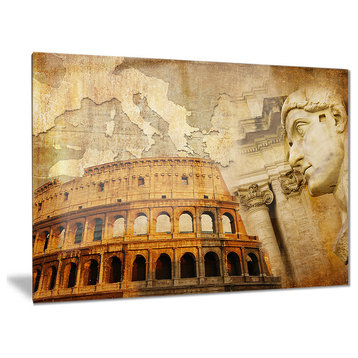 "Great Roman Empire" Collage Metal Wall Art, 28"x12"