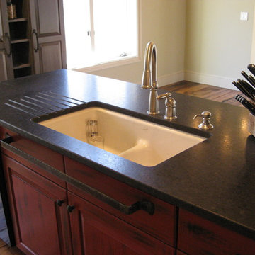 Reclaimed Beams & Repurposed Cabinets