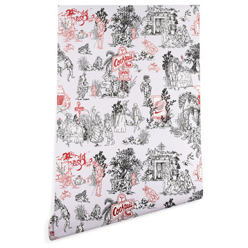 Deny Designs Marta Barragan Camarasa Toile de Jouy Wallpaper, Multi, 2'x4'