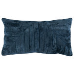 Classic Home - Laurant 14x 26 Velvet Throw Pillow in Blue by Kosas Home - Inky blue velvet gives this hand-pleated pillow an opulent, vintage effect to transform your space with a touch of drama. With its touchable texture and dimensional look, this pillow brings a glamorous look and rich color to elevate any decor.