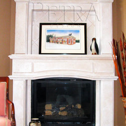 Stone Fireplace Mantels with over mantel - Indoor Fireplaces