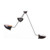 Stilnovo LN6103BLKS Flen 3 Light Ceiling Pendant in Black