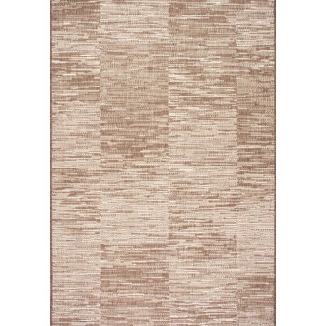 Machine Made Outdoor Subtle Square Shingles Rug, 5'3"x7'6"