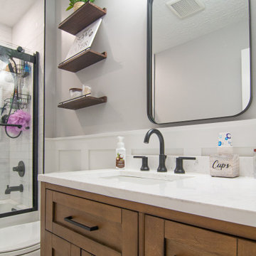 Traditional Style Master Bath With Walk-In Shower & Stand Alone Tub