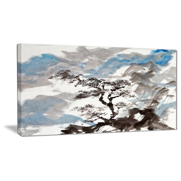 "Chinese Pine Tree" Trees Canvas Print, 32"x16"