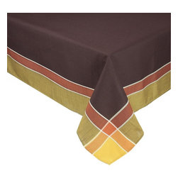 Xia Home Fashions - Riviera Table Linens 60"x104" Tablecloth, Coffee - Tablecloths