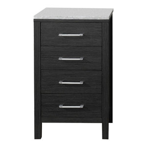 Virtu Dior 18 Side Cabinet Zebra Gray Contemporary Bathroom