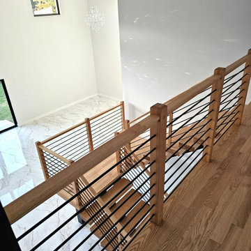 Project #143 | Floating Red Oak Staircase