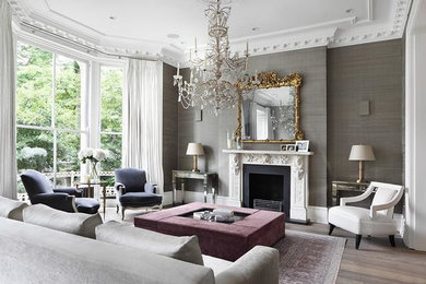 Elegant living room photo in Other