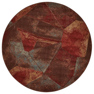 Nourison Somerset 66x66" Contemporary Fabric Area Rug in Multi-Color