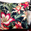 Artisan Pillows Outdoor 18" Hibiscus Tropical Island Throw Pillow, Set of 2, Thr