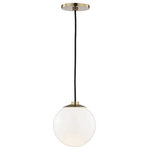 Mitzi by Hudson Valley Lighting - Stella Pendant, Opal Glossy Glass, Finish: Aged Brass - We get it. Everyone deserves to enjoy the benefits of good design in their home - and now everyone can. Meet Mitzi. Inspired by the founder of Hudson Valley Lighting's grandmother, a painter and master antique-finder, Mitzi mixes classic with contemporary, sacrificing no quality along the way. Designed with thoughtful simplicity, each fixture embodies form and function in perfect harmony. Less clutter and more creativity, Mitzi is attainable high design.