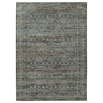 Adeline Vintage Traditional Fading Blues Area Rug, 1'10"x3'2"