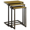 24" Gold Glass Rectangular End Table