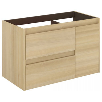 Ambra 90 Vanity Base Unit, Nordic Oak