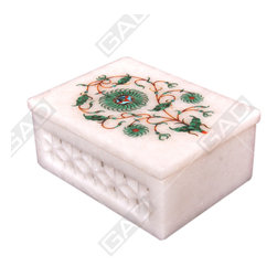 GRIDS & DANDELION MARBLE JEWELRY BOX - Home Accessories & Decor