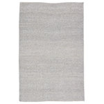 Jaipur Living - Jaipur Living Crispin Indoor/ Outdoor Solid Area Rug, Gray/Ivory, 7'10"x10'10" - Contemporary and versatile, the eco-friendly Rebecca collection offers a sophisticated, solid design to high-traffic areas and outdoor spaces. The Crispin area rug delivers a fresh accent to patios, kitchens, and dining rooms with its ultra-durable PET yarn handwoven construction. The striated tones of gray and ivory lend a light neutral look to any home.