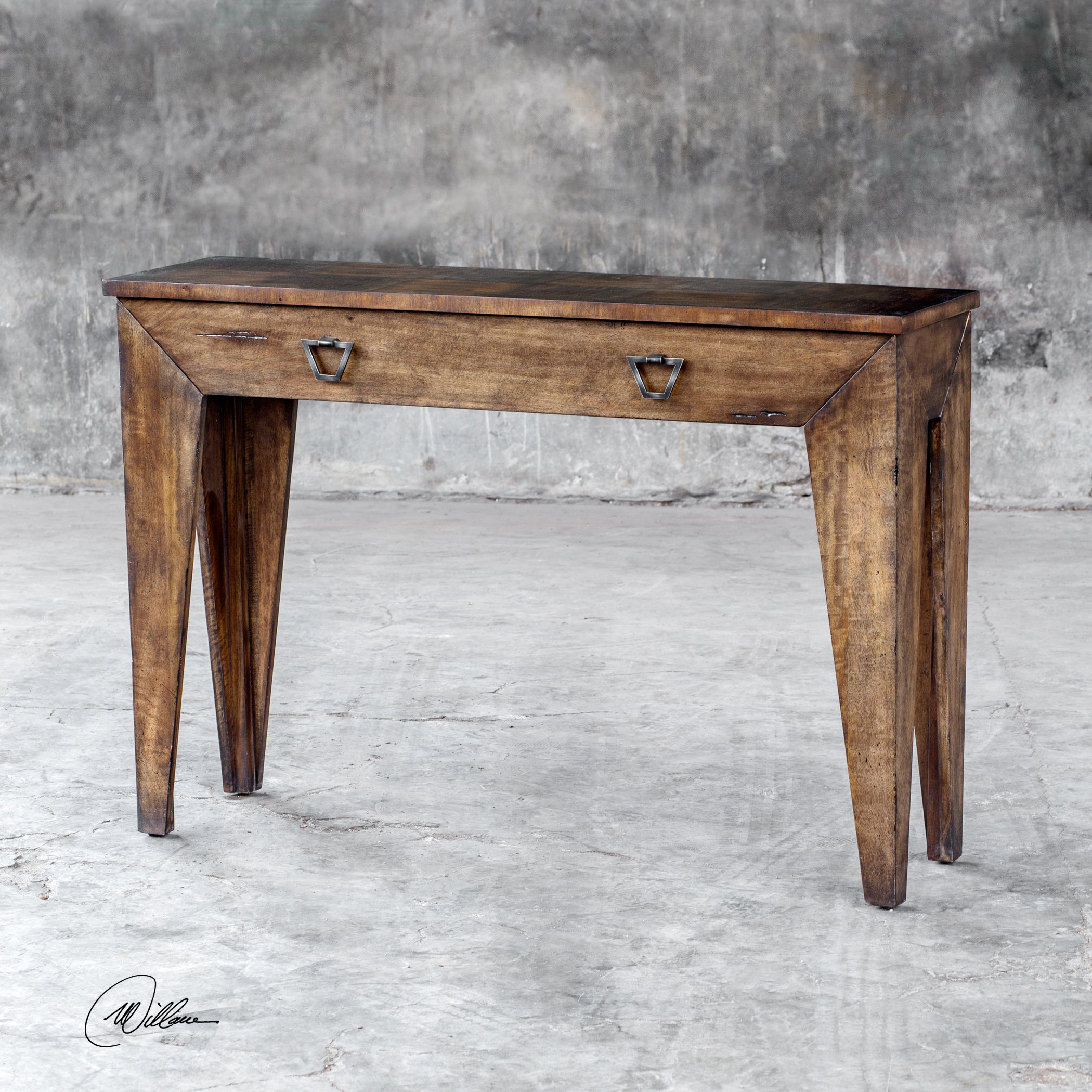 Uttermost Delara Wood Console Table - Rustic - Console Tables - by ...