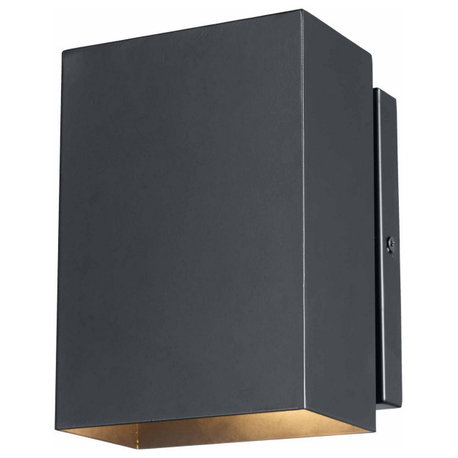 Sidewell One Light Outdoor Wall Sconce in Matte Black