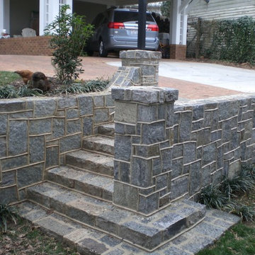 stone walls and steps