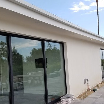 Corona Del Mar Modern Home, Square Gutters and Downspouts in .032 Aluminum