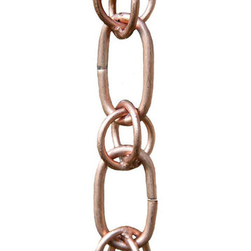 Link and Loop Copper Rain Chain with Installation Kit, 14 Foot