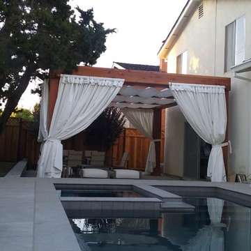 Infinity Canopy featured on a Forever Redwood Pergola