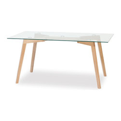 Natural Similda Solid Oak 160x90cmcm Dining Table by Eugenia Minerva for TON - Dining Tables
