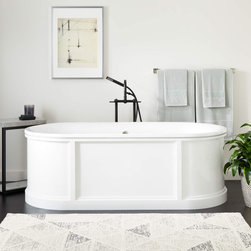 70" Louis Cast Iron Skirted Tub - White - Bathtubs