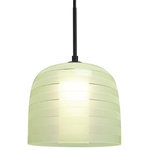 Besa Lighting - Besa Lighting 1JT-MITZI7CR-LED-BK Mitzi 7 - 1 Light Cord Pendant - Canopy Included: Yes  Canopy DiMitzi 7 1 Light Cord Black Chartreuse GlaUL: Suitable for damp locations Energy Star Qualified: n/a ADA Certified: n/a  *Number of Lights: 1-*Wattage:40w Incandescent bulb(s) *Bulb Included:No *Bulb Type:Incandescent *Finish Type:Black