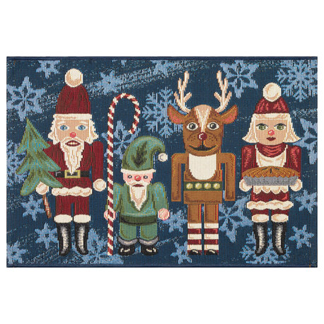 Esencia Nutcracker Sweet Indoor/Outdoor Mat Navy 2'5"x3'11"